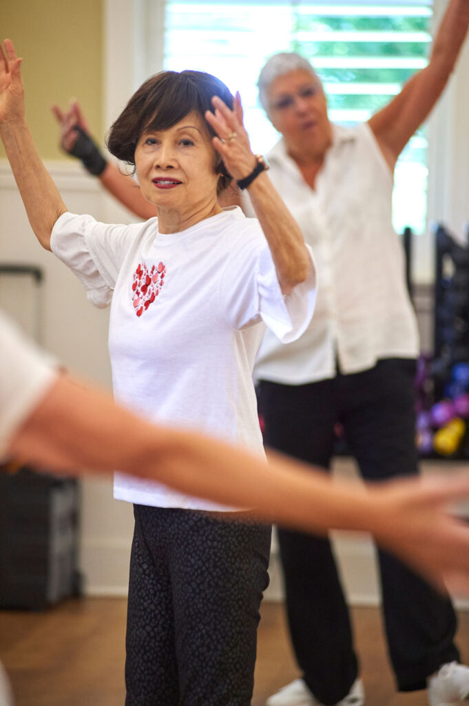 residents exercising