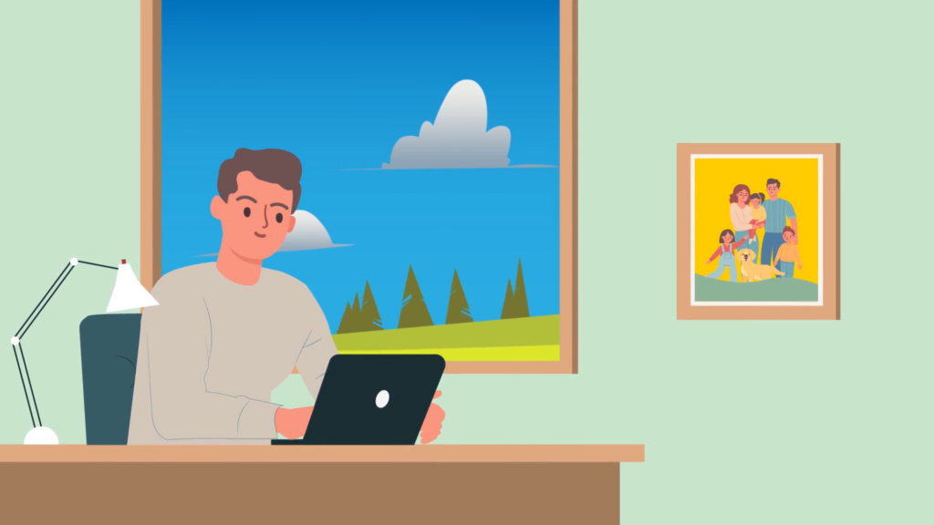 A still from the animated video about independent living at Freedom Square