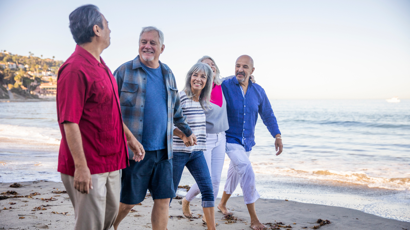 Group of friends at beach